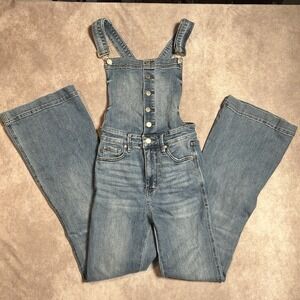 Judy Blue Flare Wide Leg Blue Jeans Overalls